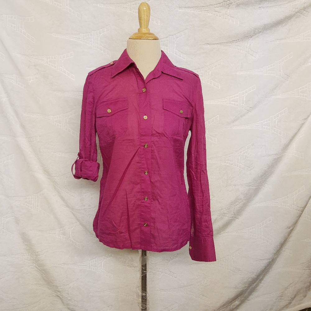 Tory Burch Fuchsia Cotton Shirt